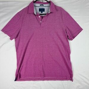 Fairlane Performance Pique Polo Shirt Mens Large Magenta Pink Short Sleeve